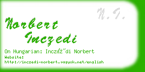 norbert inczedi business card